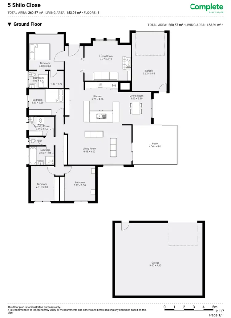 Floorplan of Homely house listing, 5 SHILOH CLOSE, Mount Gambier SA 5290