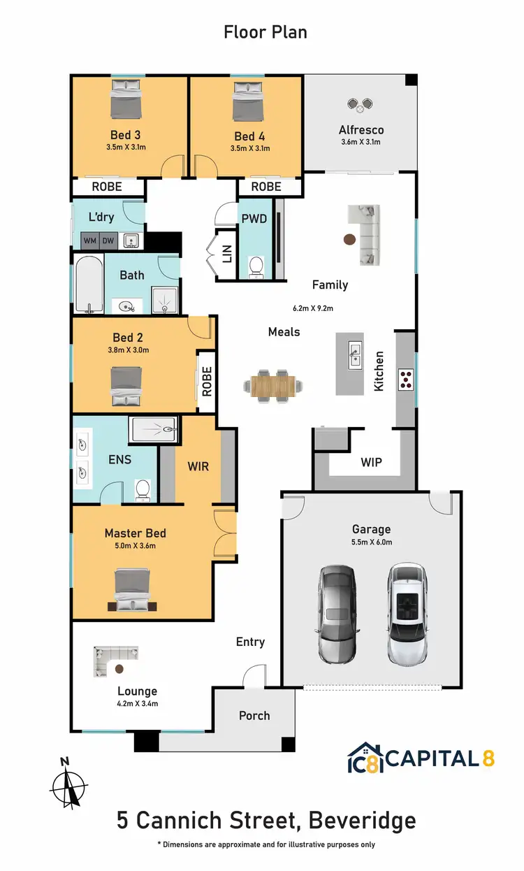 Floorplan of Homely house listing, 5 CANNICH STREET, Beveridge VIC 3753