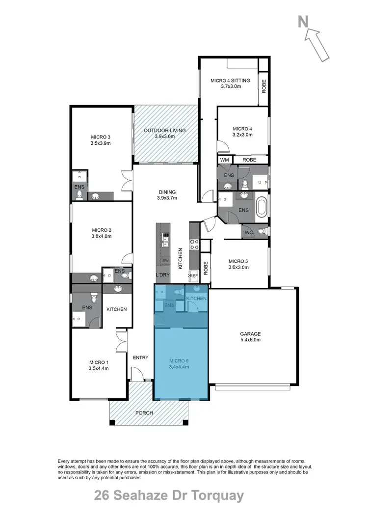 Floorplan of Homely unit listing, 6/26 Seahaze Drive, Torquay VIC 3228