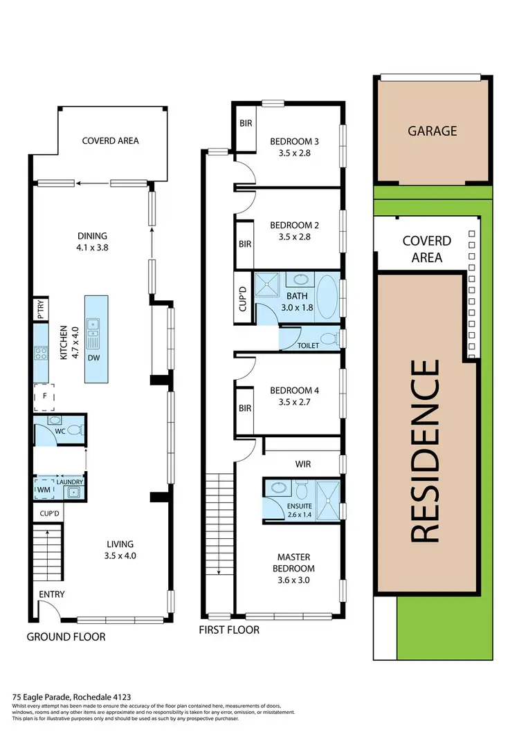 Floorplan of Homely townhouse listing, 75 Eagle Parade, Rochedale QLD 4123