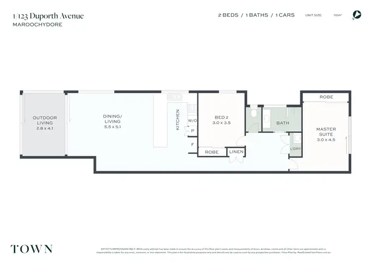 Floorplan of Homely unit listing, 1/123 Duporth Avenue, Maroochydore QLD 4558
