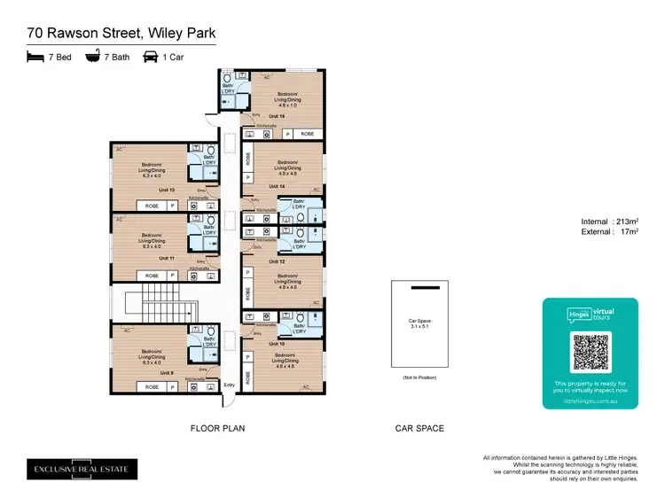 Floorplan of Homely studio listing, 12/70 Rawson Street, Wiley Park NSW 2195