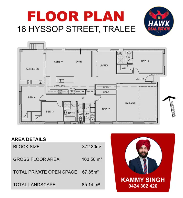 Floorplan of Homely house listing, 16 Hyssop Street, Tralee NSW 2620