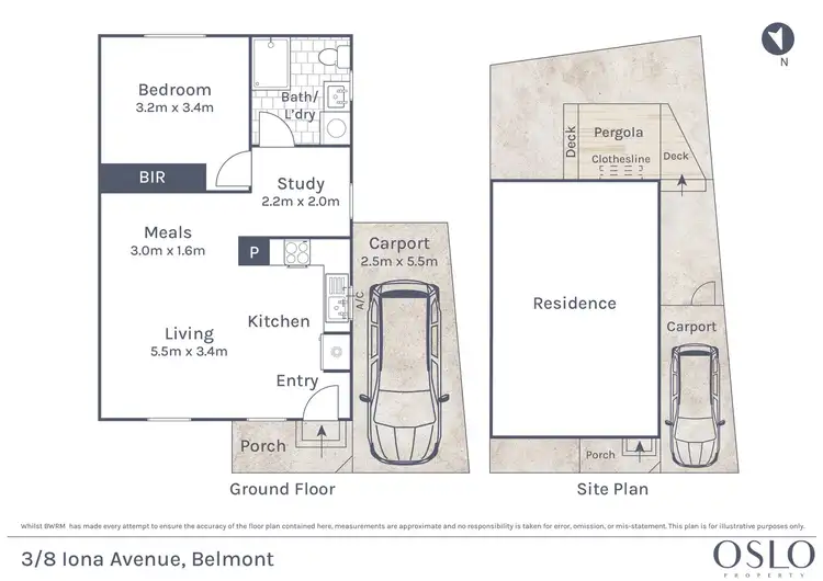 Floorplan of Homely unit listing, 3/8 Iona Avenue, Belmont VIC 3216