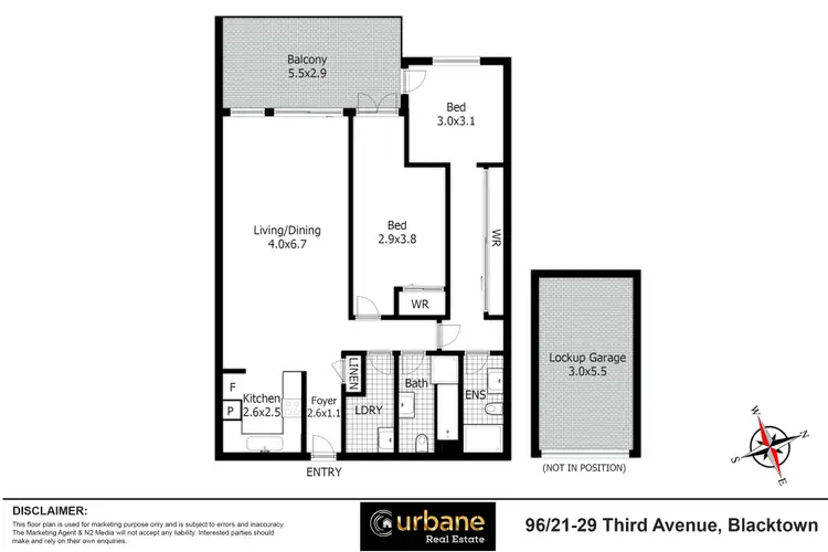 Floorplan of Homely unit listing, 96/21-29 Third Avenue, Blacktown NSW 2148