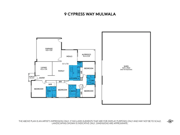 Floorplan of Homely rural property listing, 9 Cypress Way, Mulwala NSW 2647