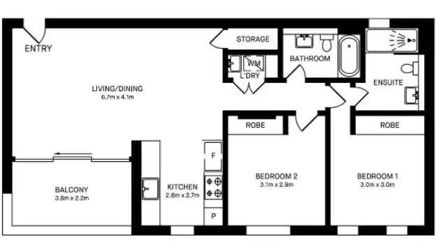 Floorplan of Homely apartment listing, 41 Hill Road, Wentworth Point NSW 2127