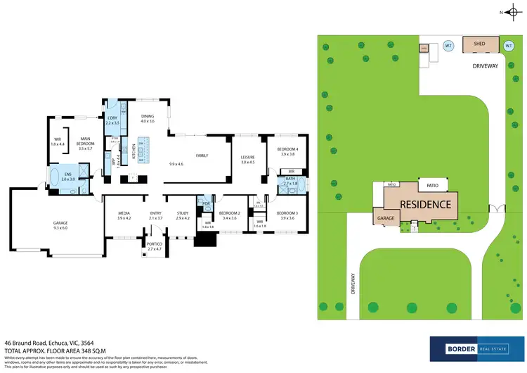 Floorplan of Homely house listing, 46 Braund Road, Echuca VIC 3564
