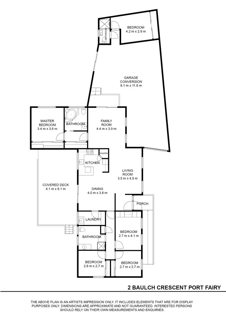 Floorplan of Homely house listing, 2 Baulch Crescent, Port Fairy VIC 3284