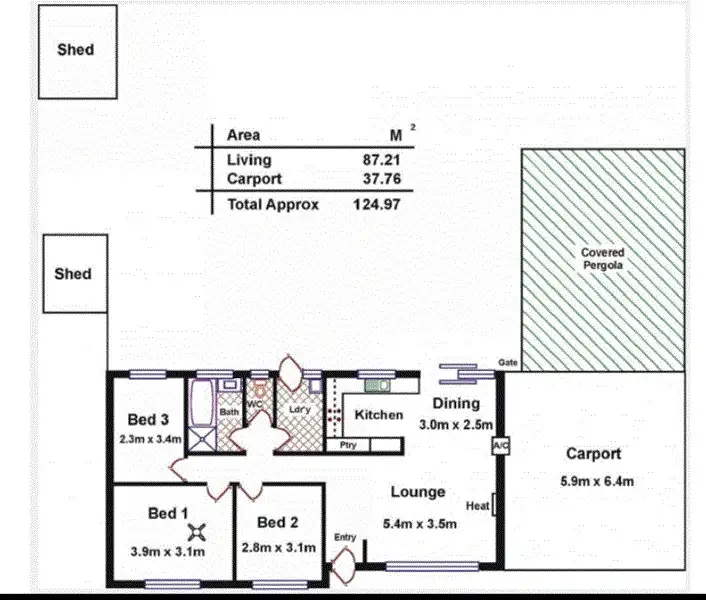 Floorplan of Homely house listing, 176 ADAMS ROAD, Craigmore SA 5114