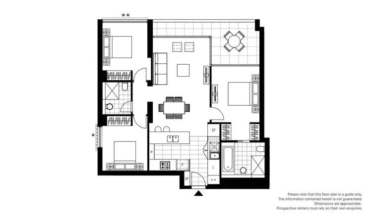 Floorplan of Homely apartment listing, 603/8 Ebsworth Street, Zetland NSW 2017