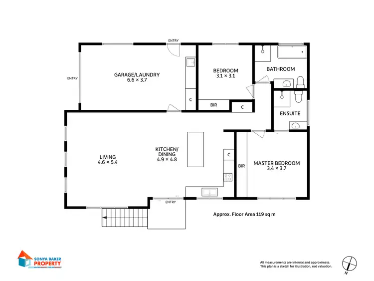 Floorplan of Homely unit listing, 1/8 Brighton Place, Wynyard, Wynyard TAS 7325