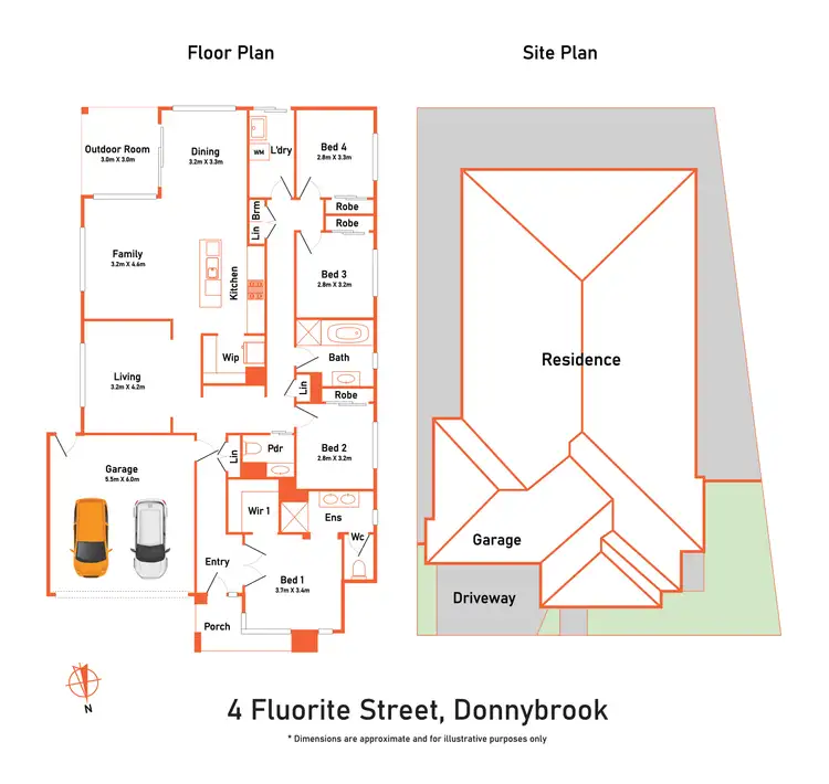 Floorplan of Homely house listing, 4 Fluorite Street, Donnybrook VIC 3064