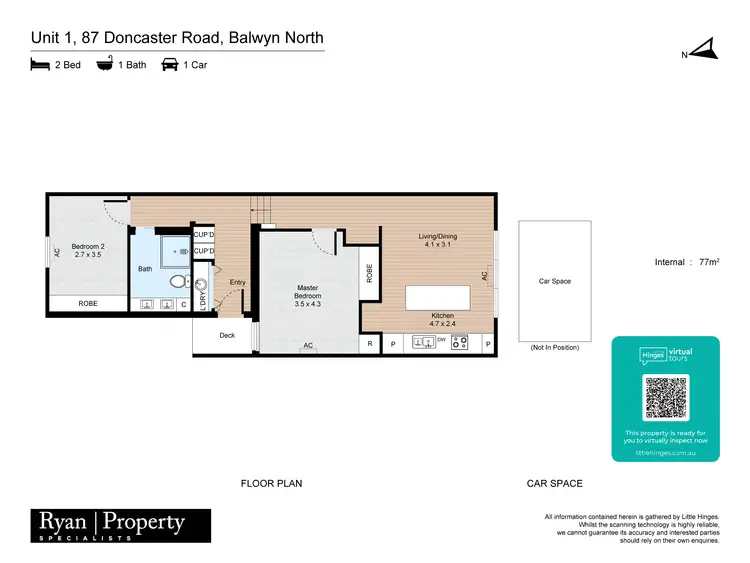 Floorplan of Homely apartment listing, 1/87 Doncaster Road, Balwyn North VIC 3104