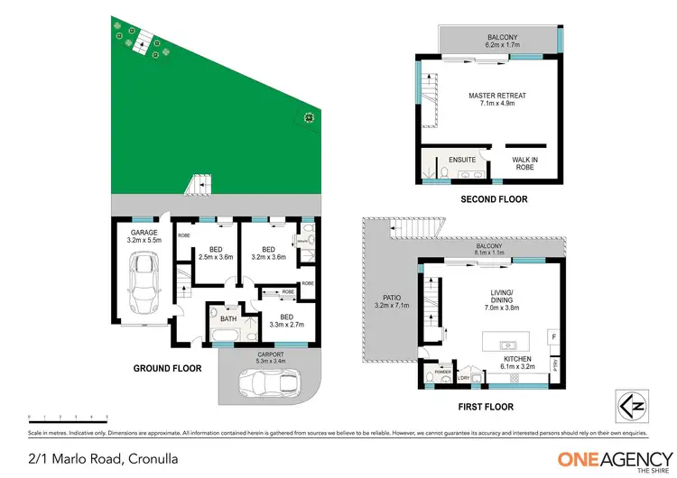 Floorplan of Homely townhouse listing, 2/1 Marlo Road, Cronulla NSW 2230