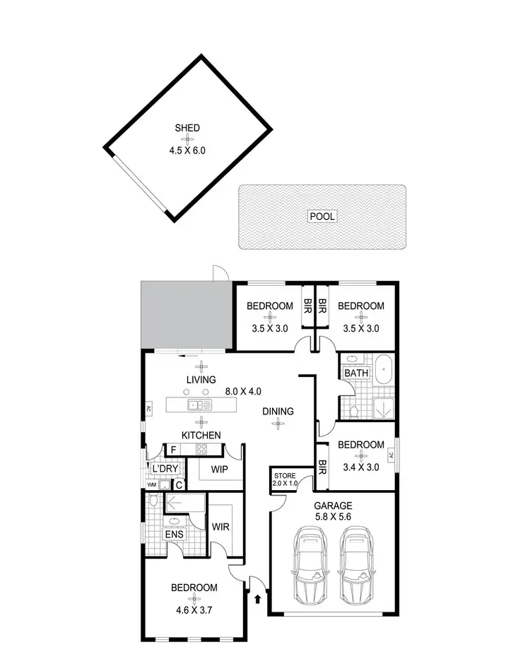 Floorplan of Homely house listing, 11 Milikins Street, Zuccoli NT 832