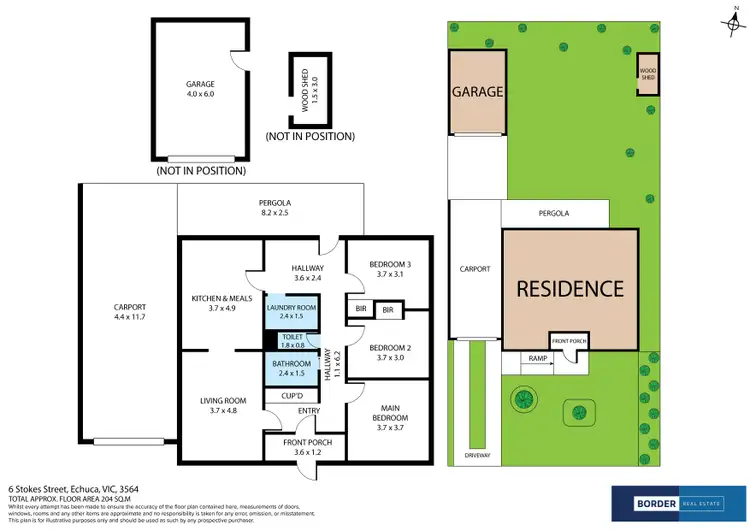 Floorplan of Homely house listing, 6 Stokes Street, Echuca VIC 3564