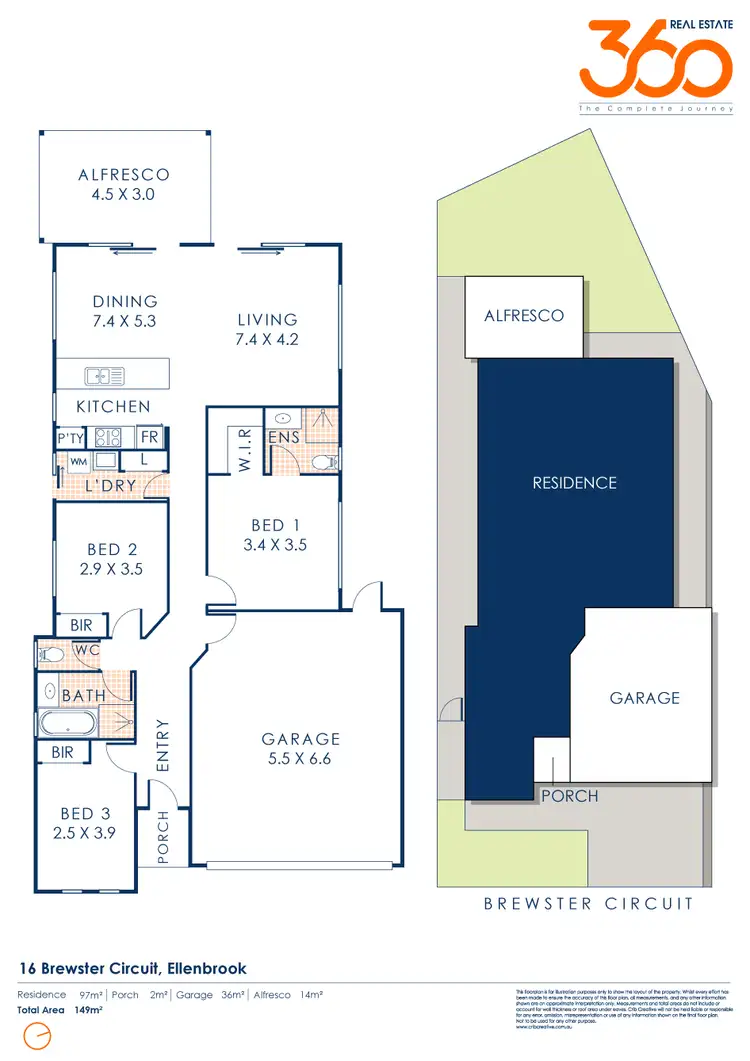 Floorplan of Homely house listing, 16 Brewster Circuit, Ellenbrook WA 6069