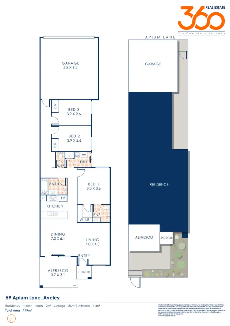 Floorplan of Homely house listing, 59 Apium Lane, Aveley WA 6069