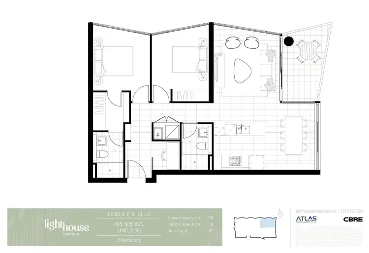 Floorplan of Homely apartment listing, 1005/2A Elsie Street, Burwood NSW 2134