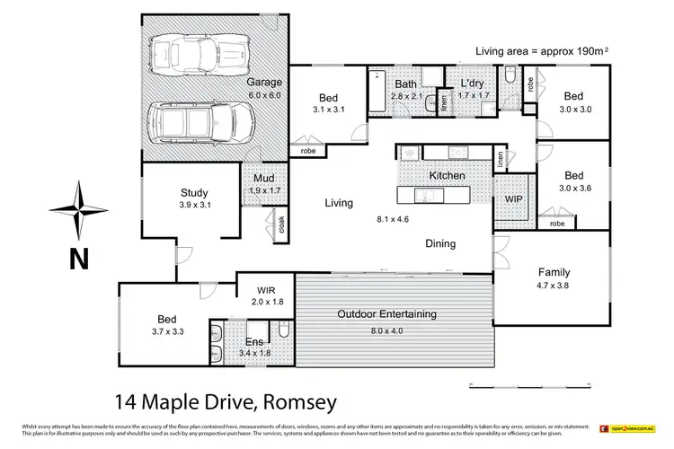 Floorplan of Homely house listing, 14 Maple Drive, Romsey VIC 3434