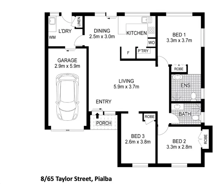 Floorplan of Homely unit listing, Address available on request