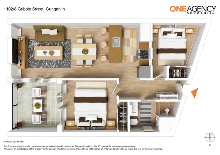 Floorplan of Homely apartment listing, 1102/8 Gribble Street, Gungahlin ACT 2912