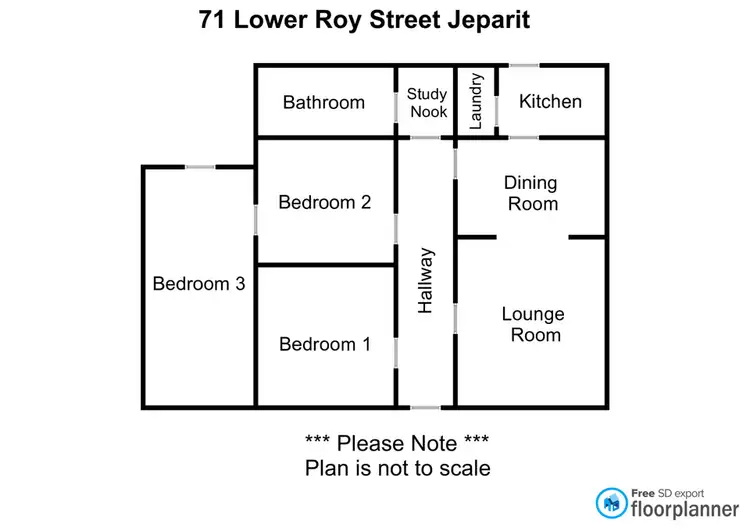 Floorplan of Homely house listing, 71 Lower Roy Street, Jeparit VIC 3423