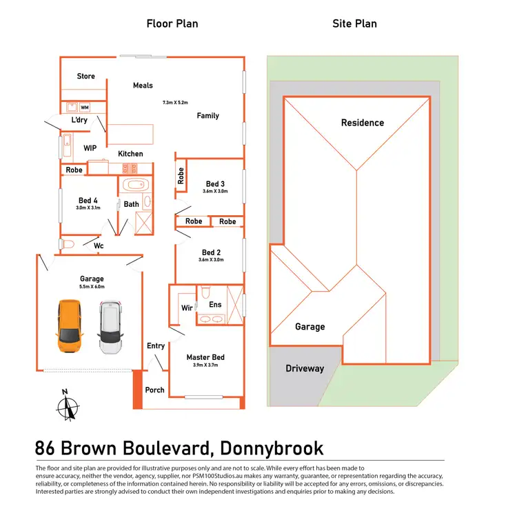 Floorplan of Homely house listing, 86 Brown Boulevard, Donnybrook VIC 3064