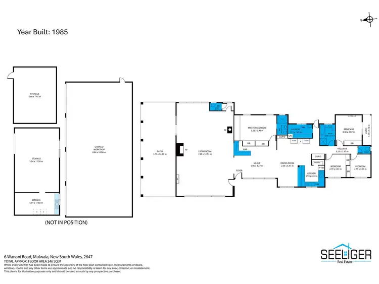 Floorplan of Homely rural property listing, 6 Wanani Road, Mulwala NSW 2647