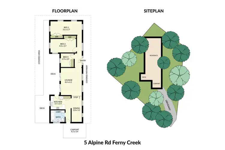 Floorplan of Homely house listing, 5 Alpine Road, Ferny Creek VIC 3786