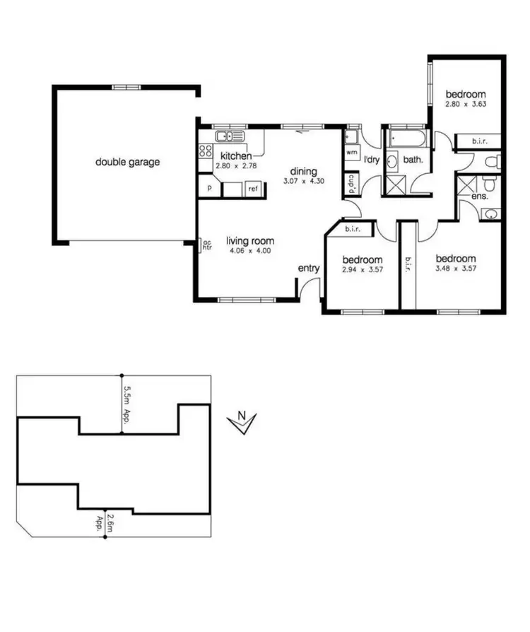 Floorplan of Homely unit listing, 2/80 Leslie Street, St Albans VIC 3021