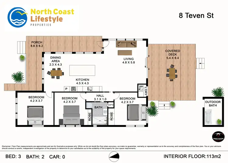 Floorplan of Homely house listing, 8 Teven Street, Brunswick Heads NSW 2483