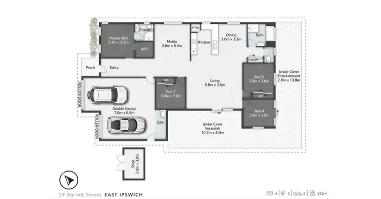 Floorplan of Homely house listing, 19 Barrett Street, East Ipswich QLD 4305