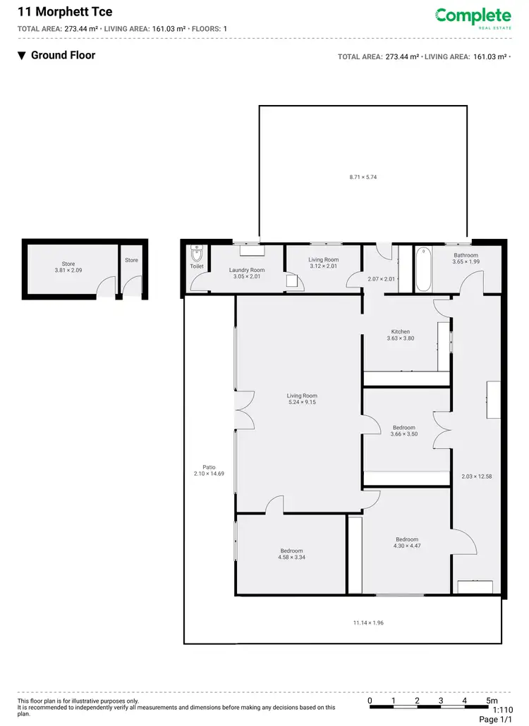 Floorplan of Homely house listing, 11 MORPHETT TERRACE, Tarpeena SA 5277