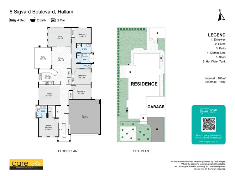 Floorplan of Homely house listing, 8 Sigvard Boulevard, Hallam VIC 3803