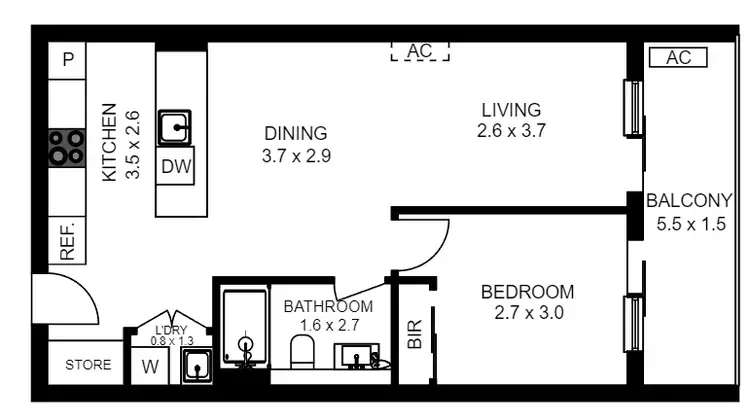 Floorplan of Homely apartment listing, 805/335 Anketell Street, Greenway ACT 2900