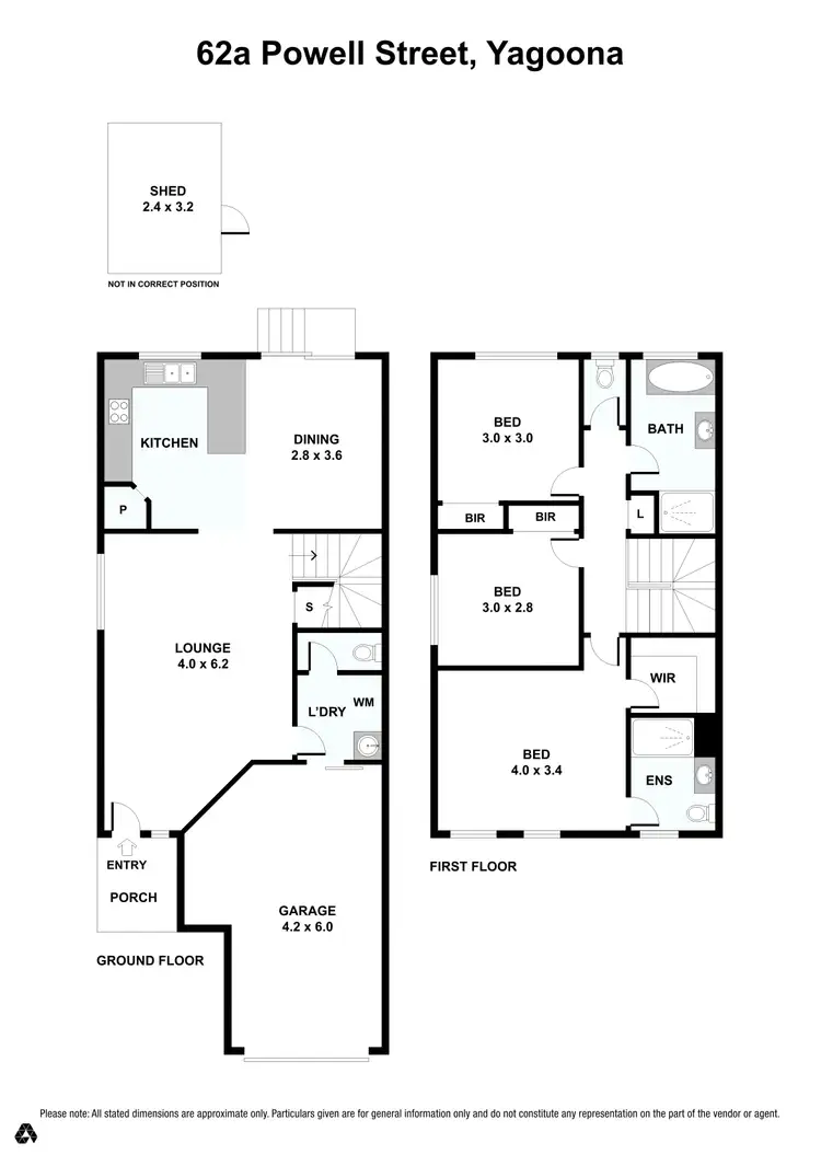 Floorplan of Homely semi-detached listing, 62A Powell Street, Yagoona NSW 2199