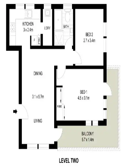 Floorplan of Homely unit listing, 8/18 Chandos Street, Ashfield NSW 2131