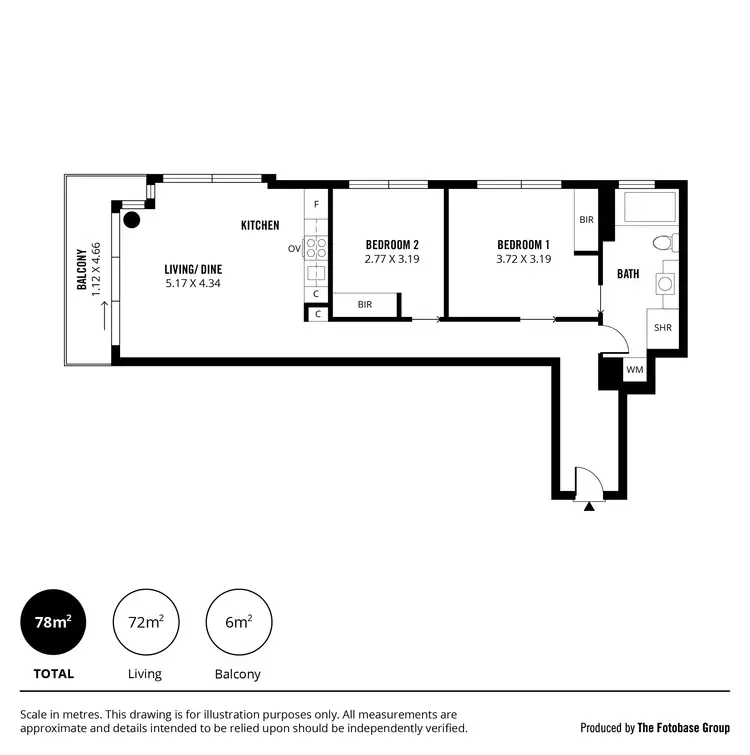 Floorplan of Homely apartment listing, 411/104 North Terrace, Adelaide SA 5000