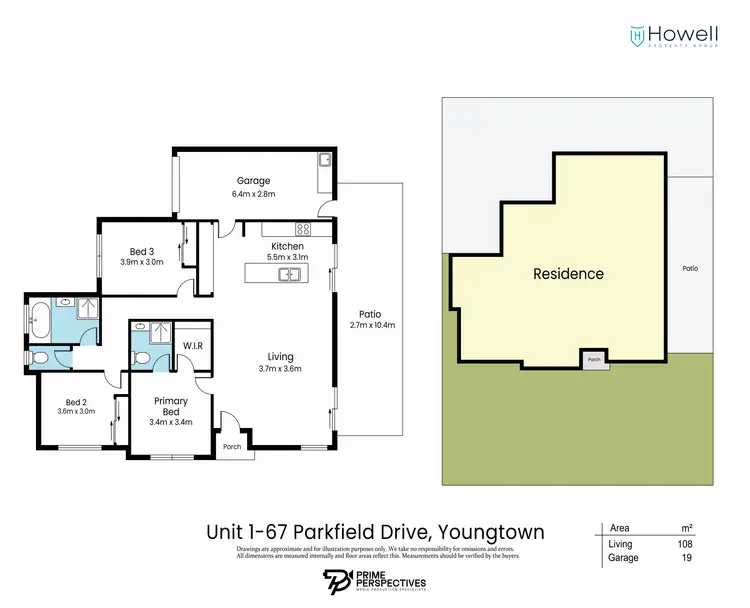 Floorplan of Homely unit listing, 1/67 Parkfield Drive, Youngtown TAS 7249