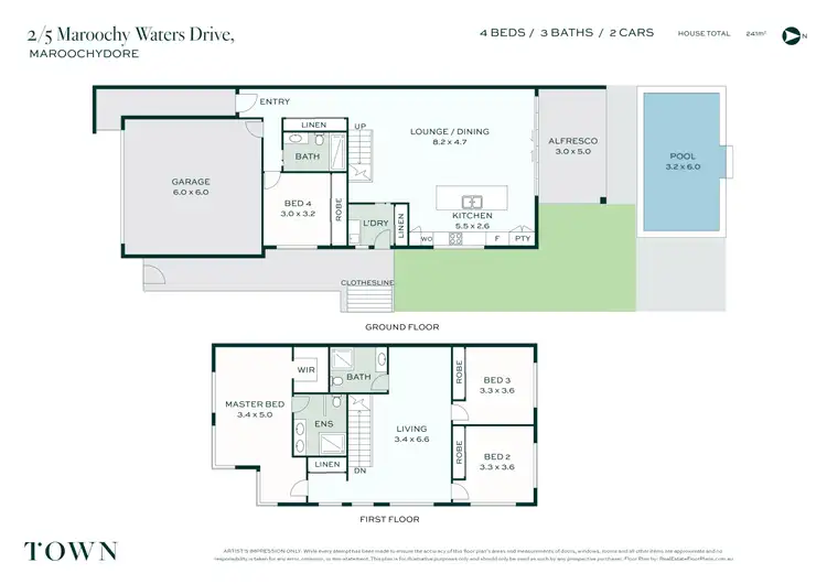 Floorplan of Homely house listing, 2/5 Maroochy Waters Drive, Maroochydore QLD 4558