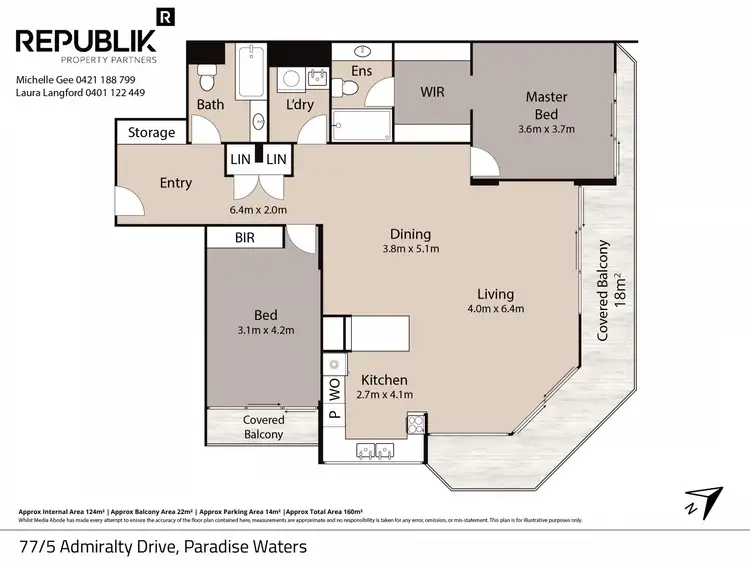 Floorplan of Homely apartment listing, 77/5 Admiralty Drive, Surfers Paradise QLD 4217