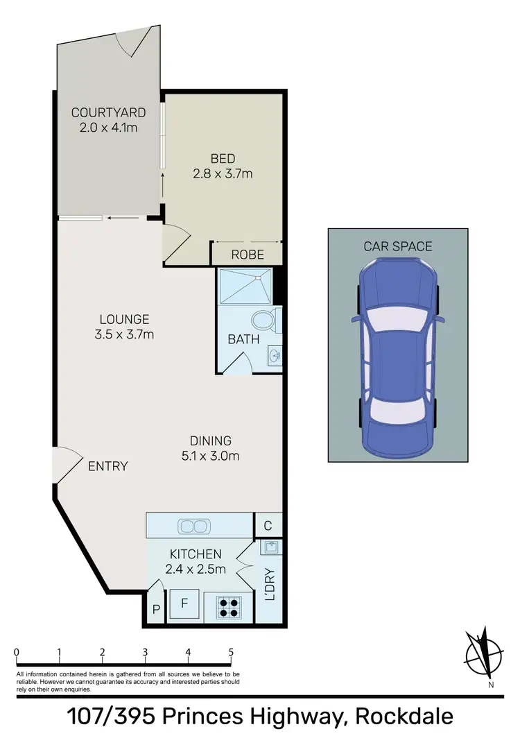 Floorplan of Homely apartment listing, 107/395 Princes Highway, Rockdale NSW 2216