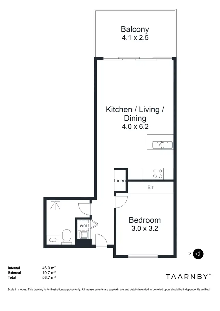 Floorplan of Homely unit listing, 306/18 Surflen Street, Adelaide SA 5000