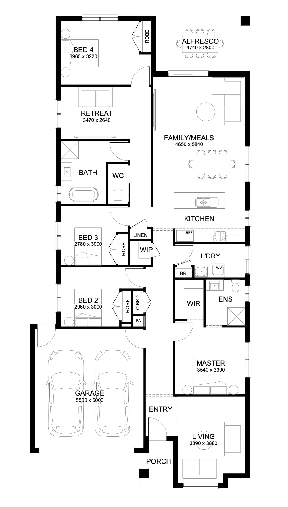 Floorplan of Homely house listing, Lot 42 Aberdeen Way, Moe VIC 3825