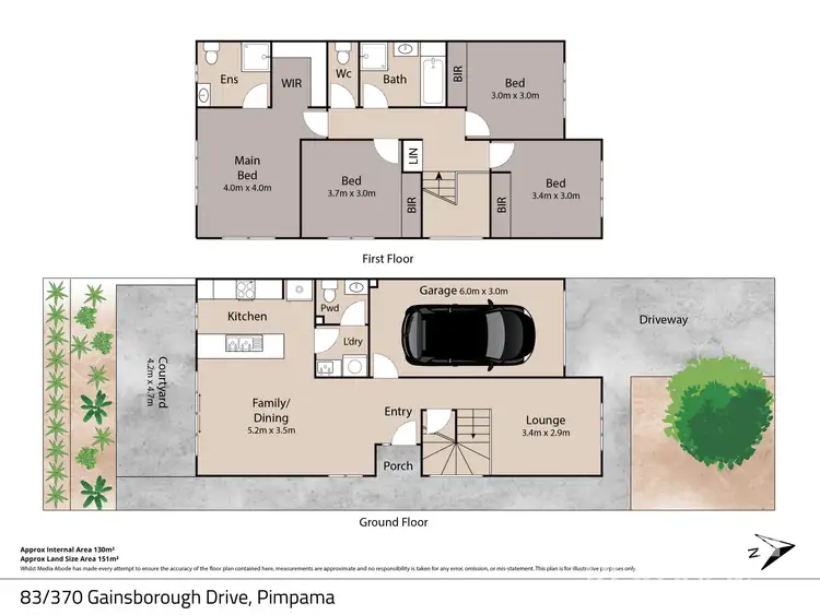 Floorplan of Homely townhouse listing, 83/370 Gainsborough Drive, Pimpama QLD 4209