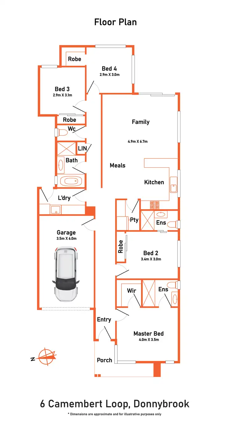 Floorplan of Homely house listing, 6 Camembert Loop, Donnybrook VIC 3064