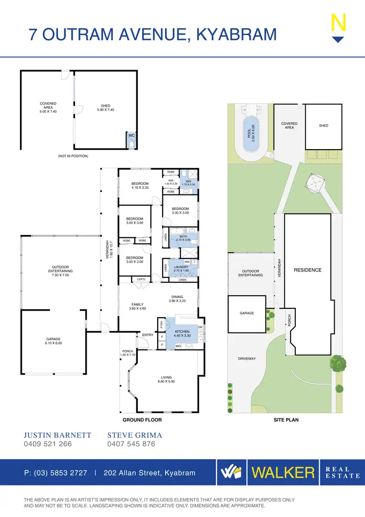 Floorplan of Homely house listing, 7 Outram Avenue, Kyabram VIC 3620