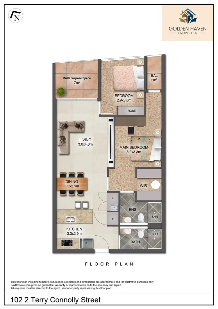 Floorplan of Homely apartment listing, 102/2 Terry Connolly Street, Coombs ACT 2611